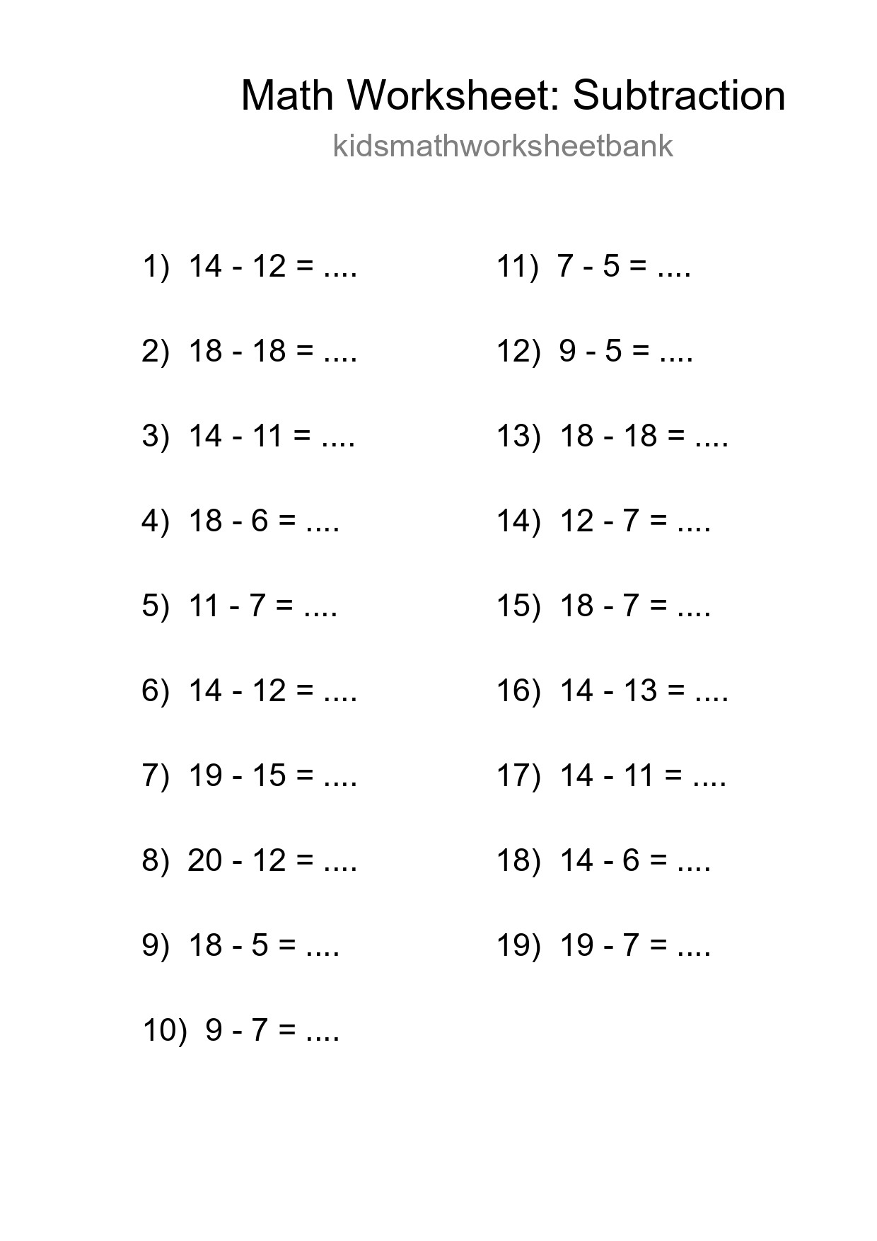Free 19 Subtraction Math Worksheet For Grade 2 With Answers - Part 41