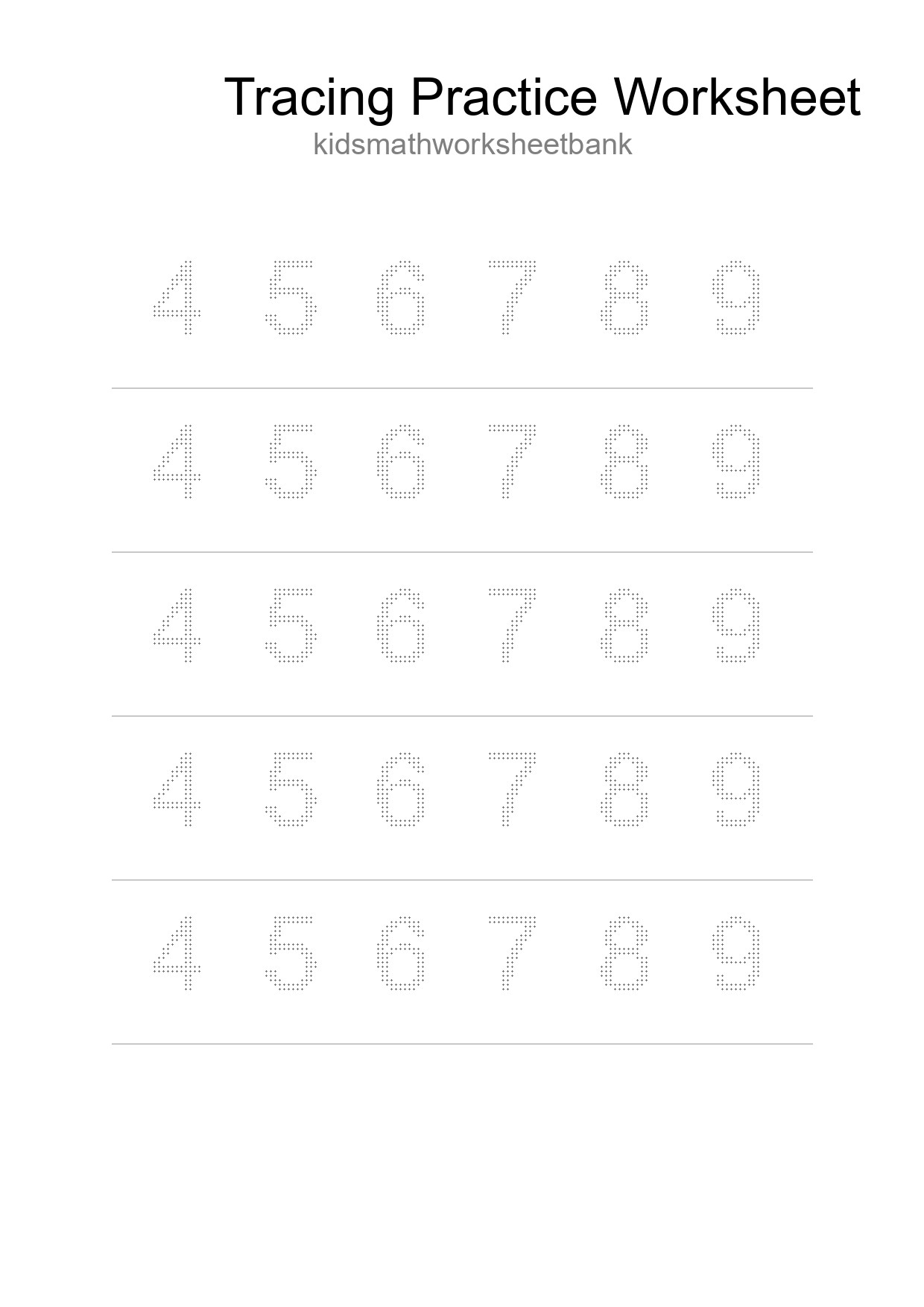 Printable Tracing Worksheet For Kids - Part 10