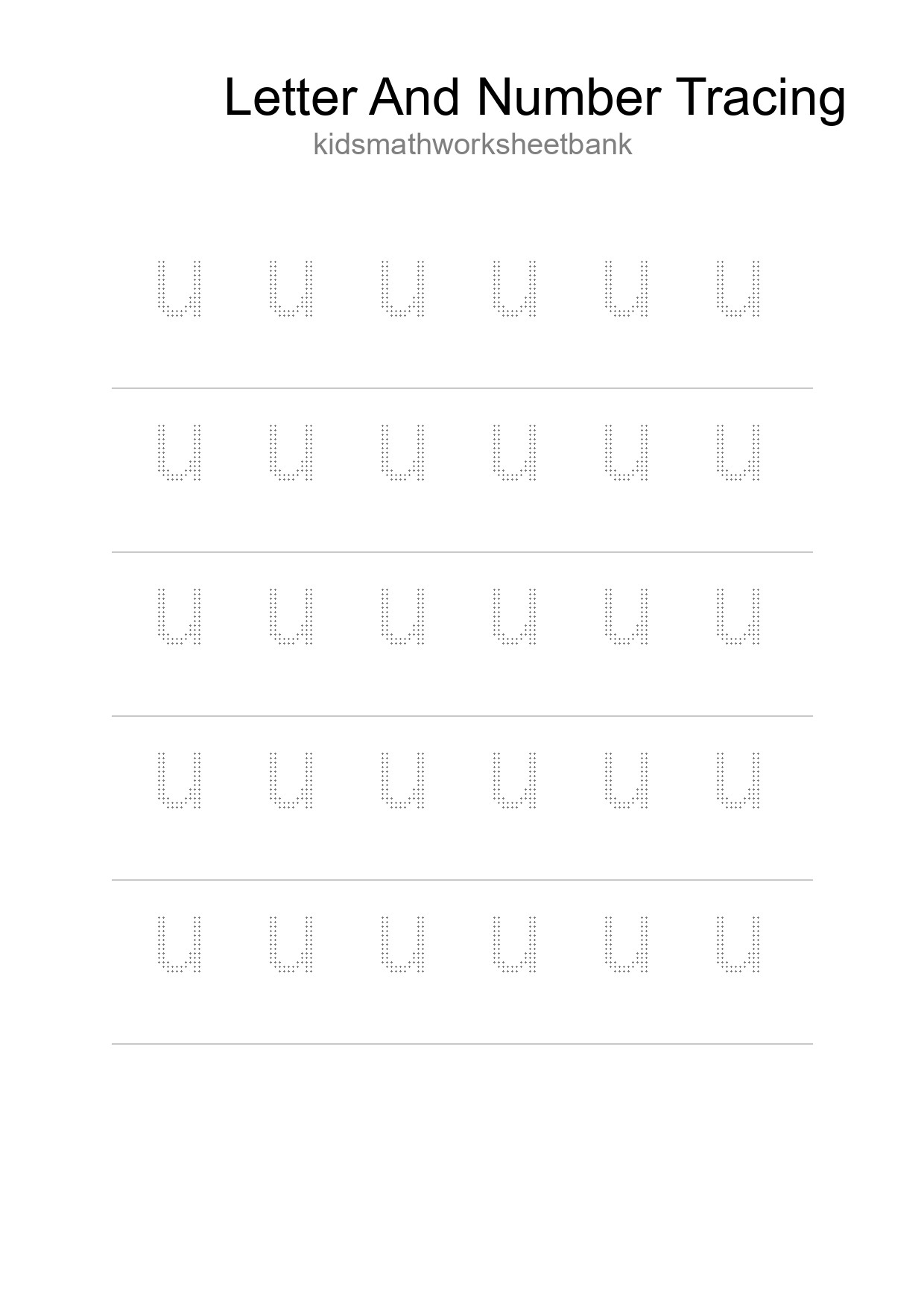 Printable Tracing Worksheet For Kids - Part 164