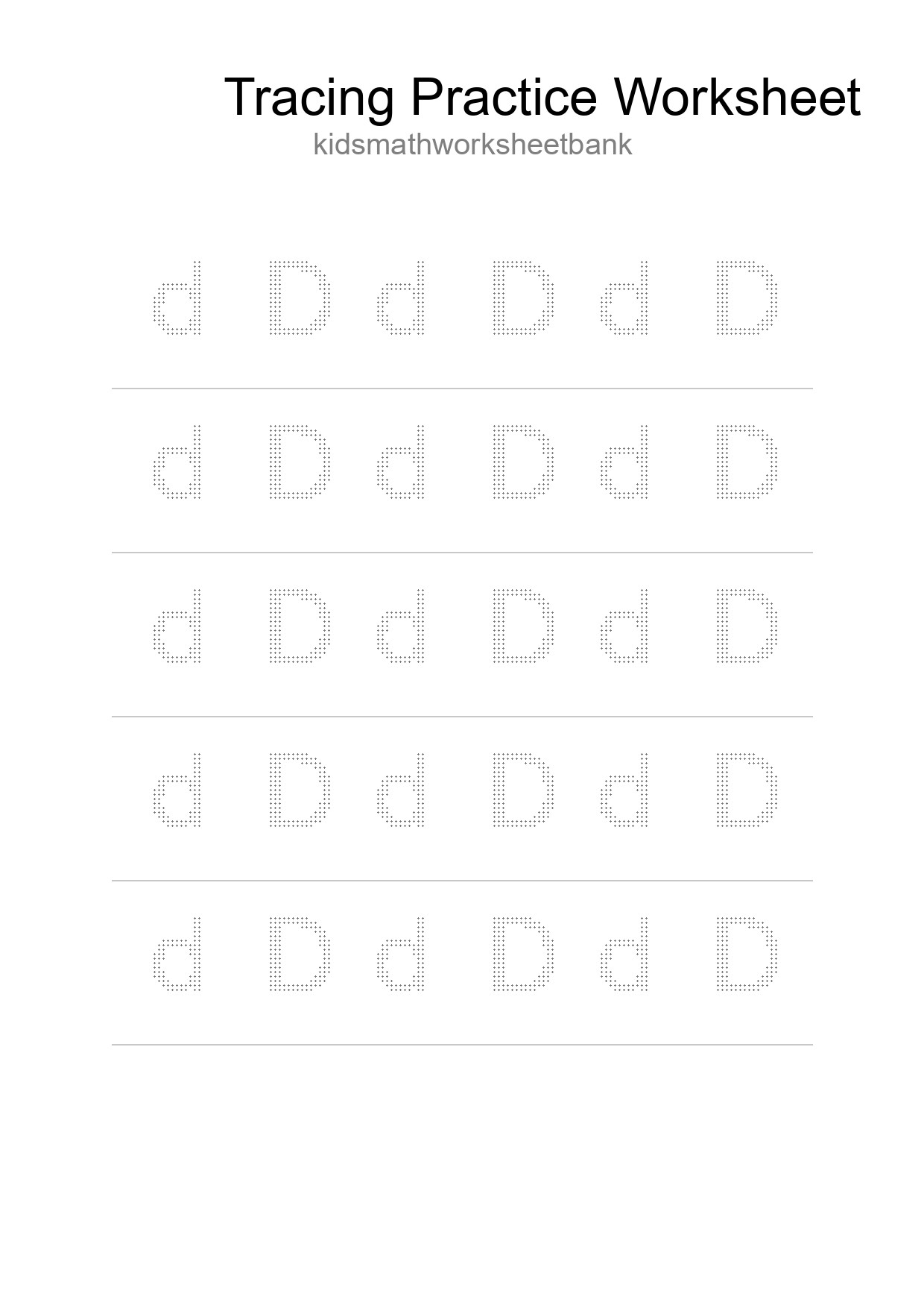 Printable Tracing Worksheet For Kids - Part 175