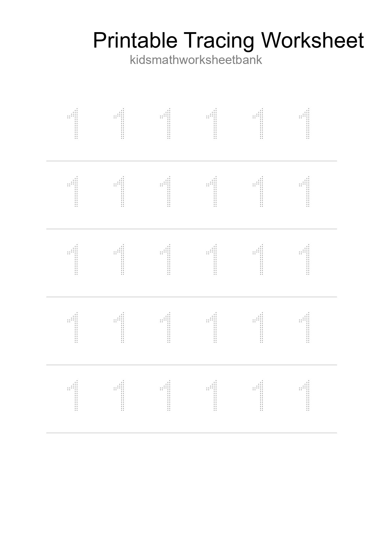 Printable Tracing Worksheet For Kids - Part 186