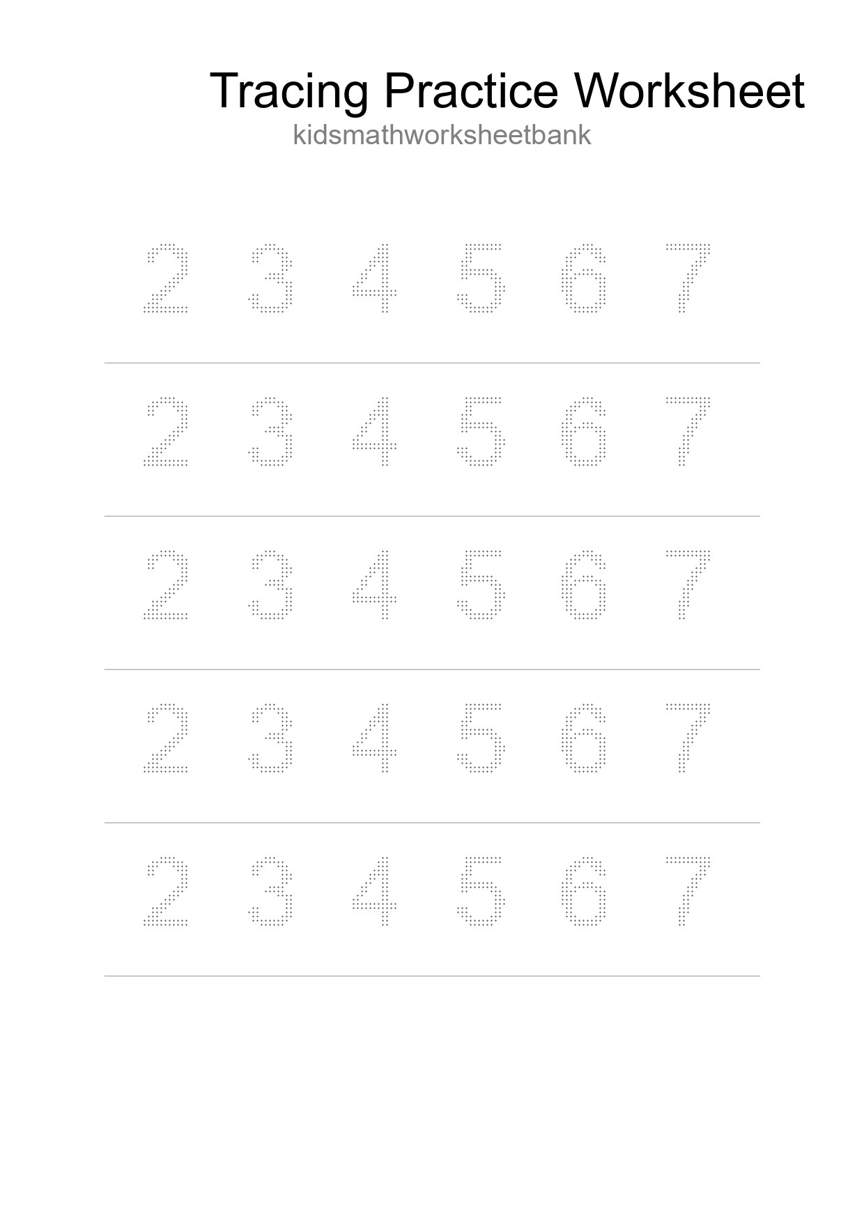 Printable Tracing Worksheet For Kids - Part 219