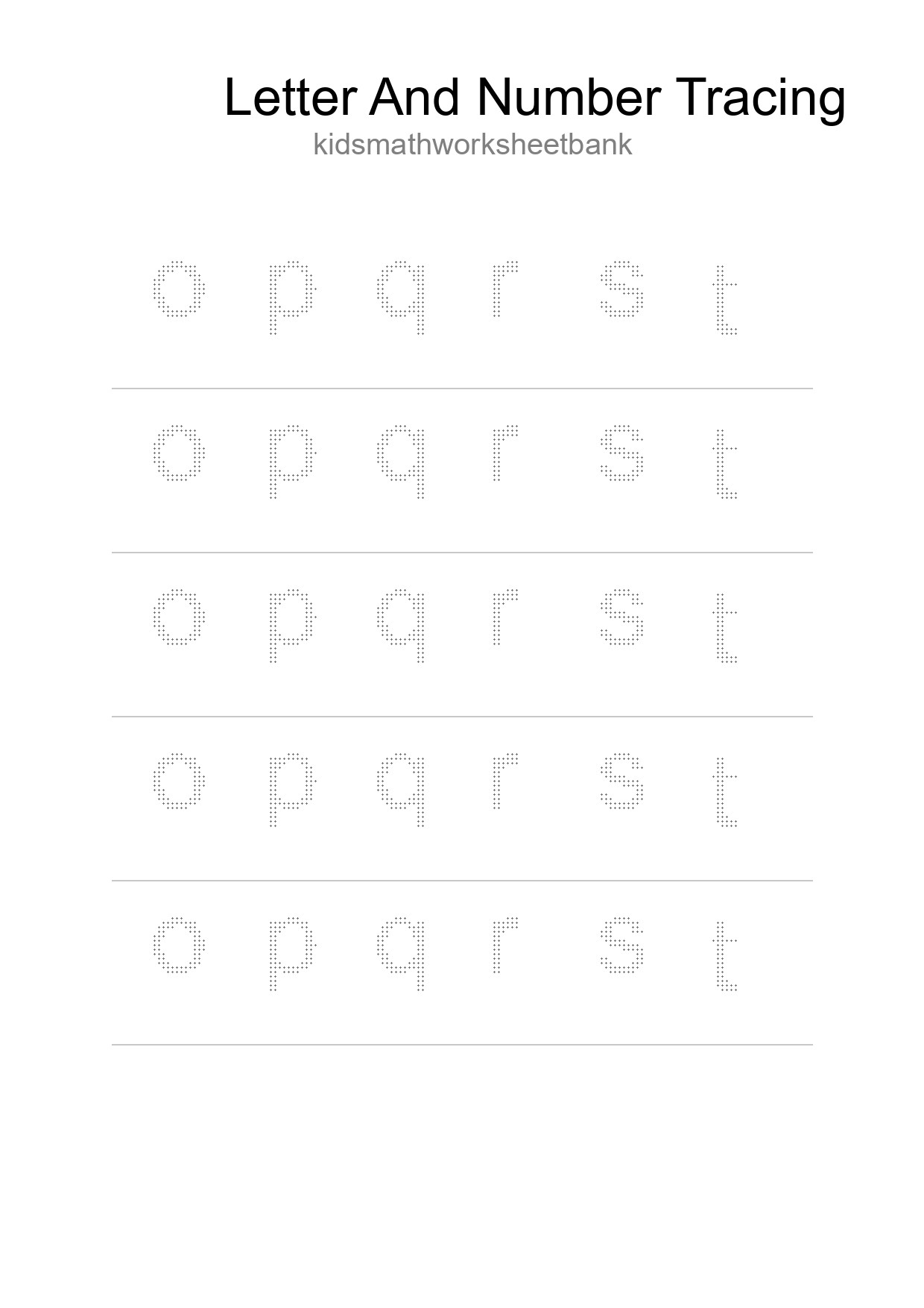 Printable Tracing Worksheet For Kids - Part 76